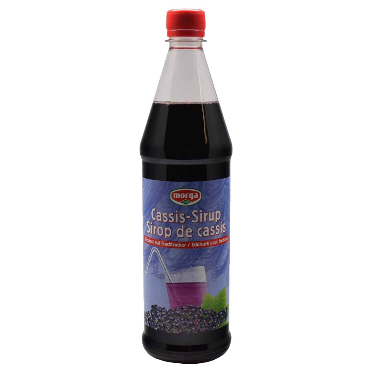 Image of Morga Cassis Sirup mit Fruchtzucker Petflasche 7.5 dl