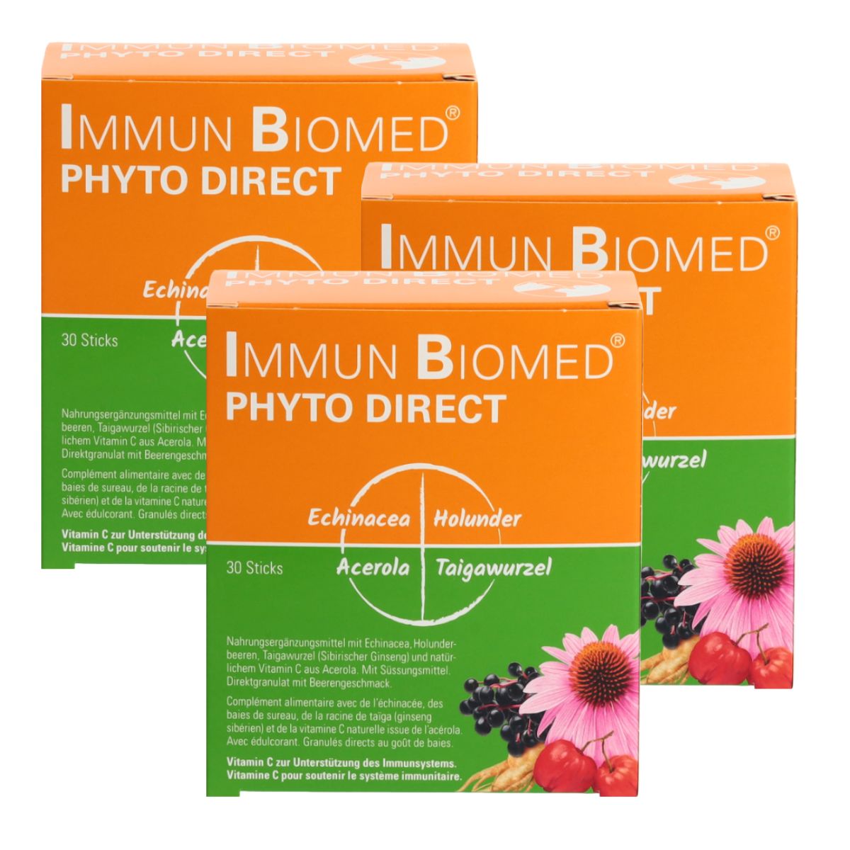 Immun Biomed Phyto Direct granulés sticks 3x 30 pièces Immun Biomed Phyto Direct granulés sticks 3x 30 pièces