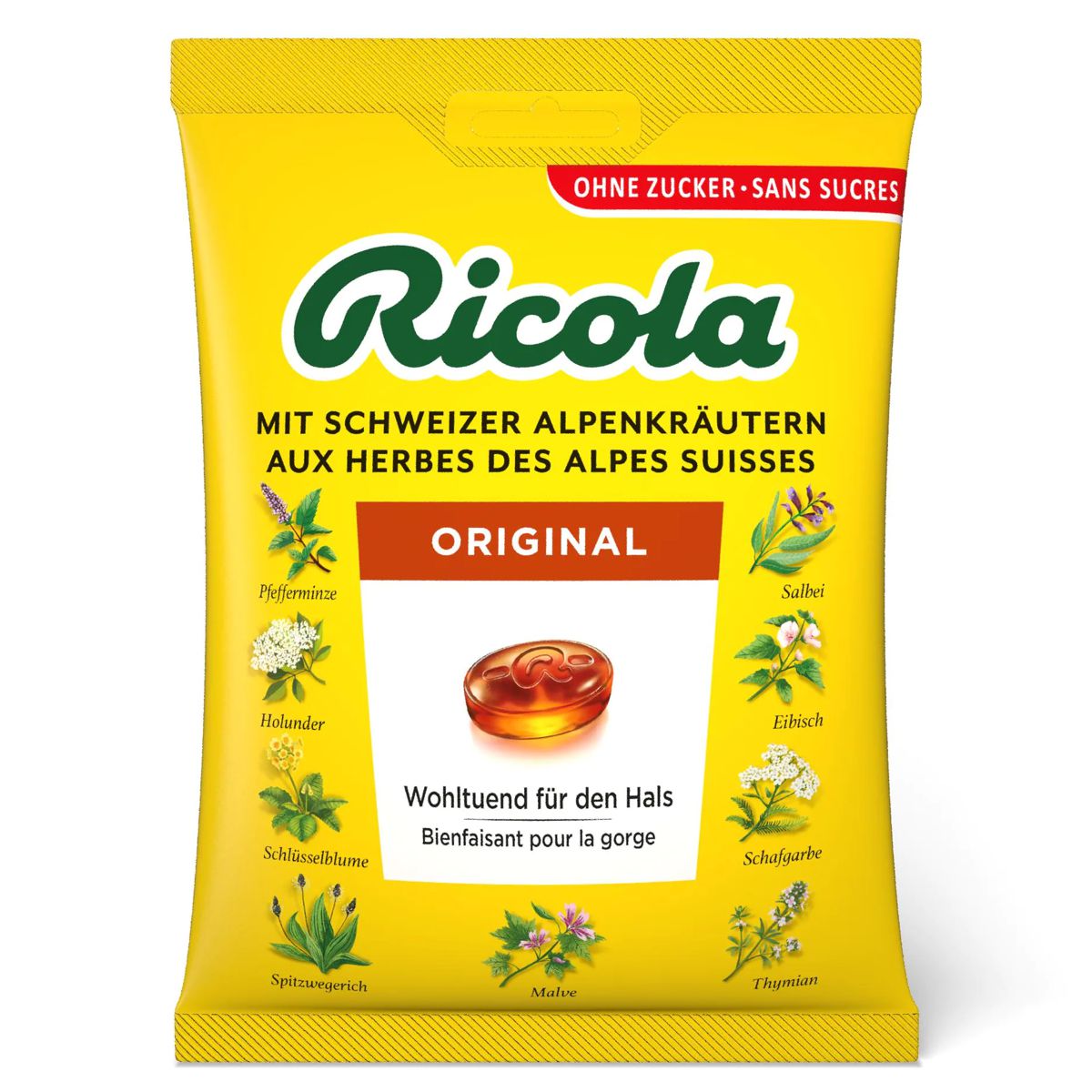 Ricola Original Bonbons ohne Zucker Beutel 125 g