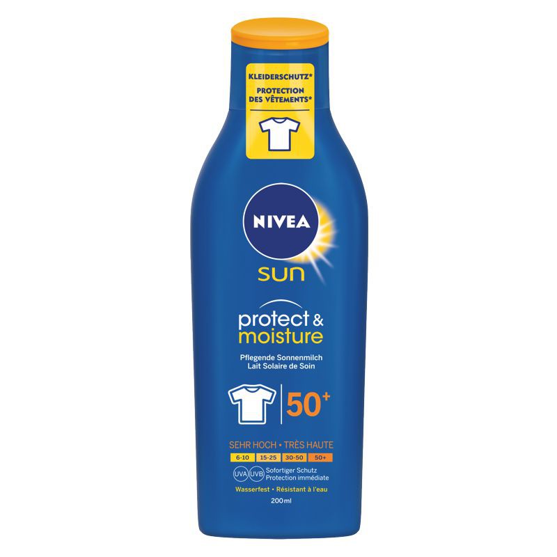 Nivea Sun Protect + Moisture Sonnenmilch LSF 50+ 200 ml