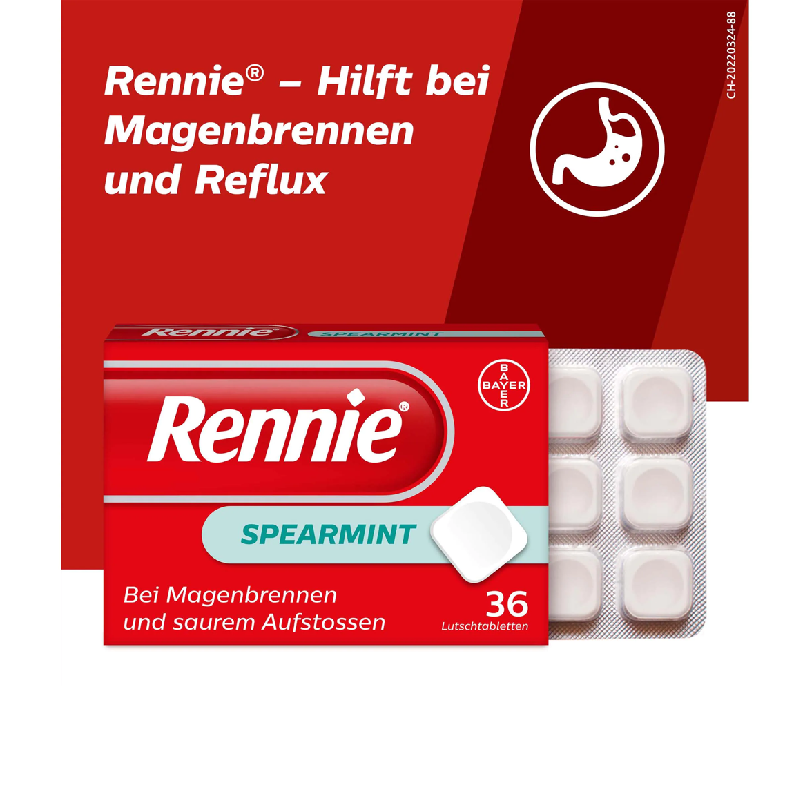 Rennie Spearmint Lutschtabletten 36 Stück Rennie Spearmint Lutschtabletten 36 Stück