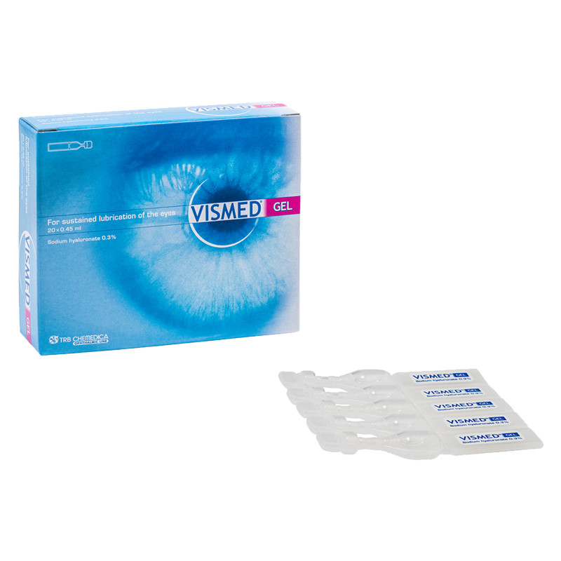VISMED Gel 3 mg/ml Hydrogel 20 Monodosen 0.45 ml VISMED Gel 3 mg/ml Hydrogel 20 Monodosen 0.45 ml