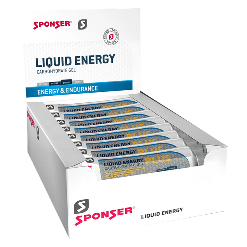 Sponser Display Liquid Energy Plus mit Koffein 18 x 70 g