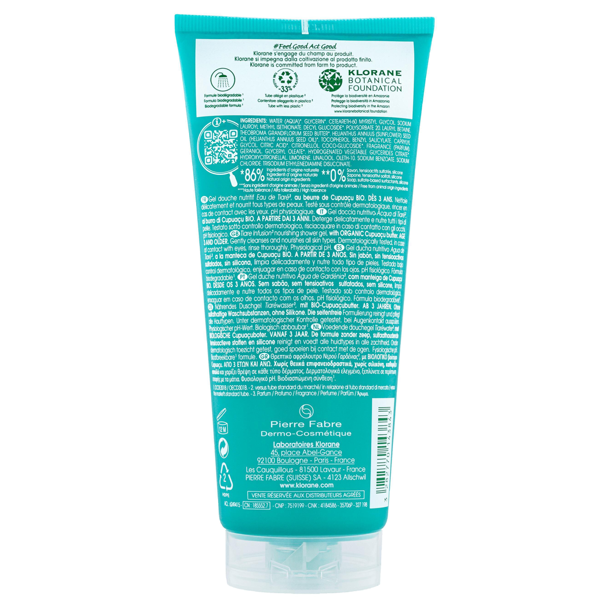 Klorane Duschgel Tiaréwasser 200 ml