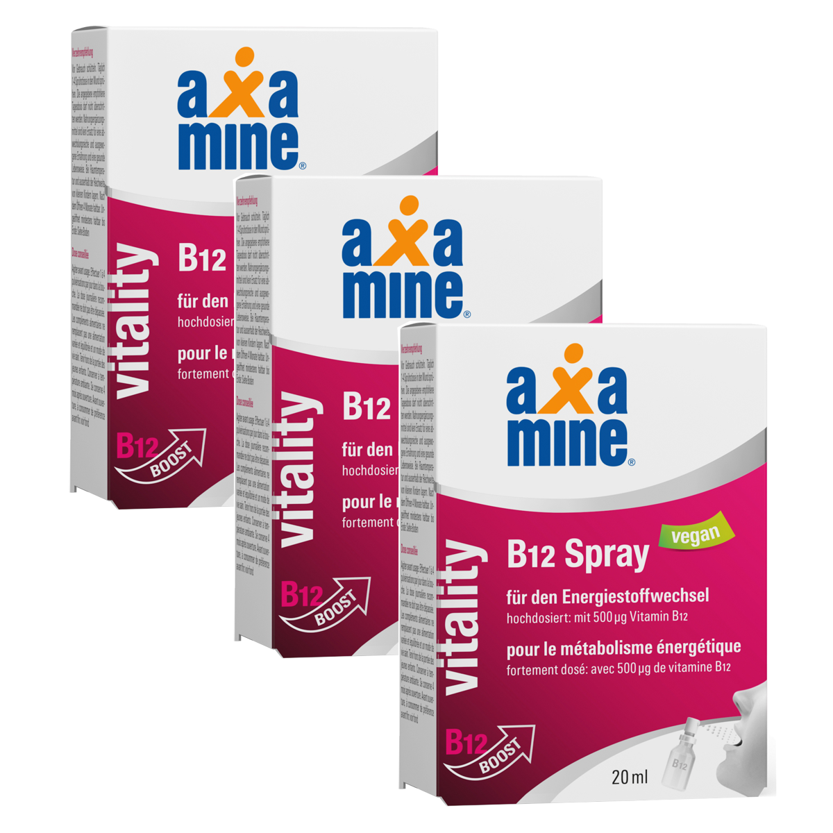 Axamine Vitamin B12 Spray 3x 20 ml Axamine Vitamin B12 Spray 3x 20 ml