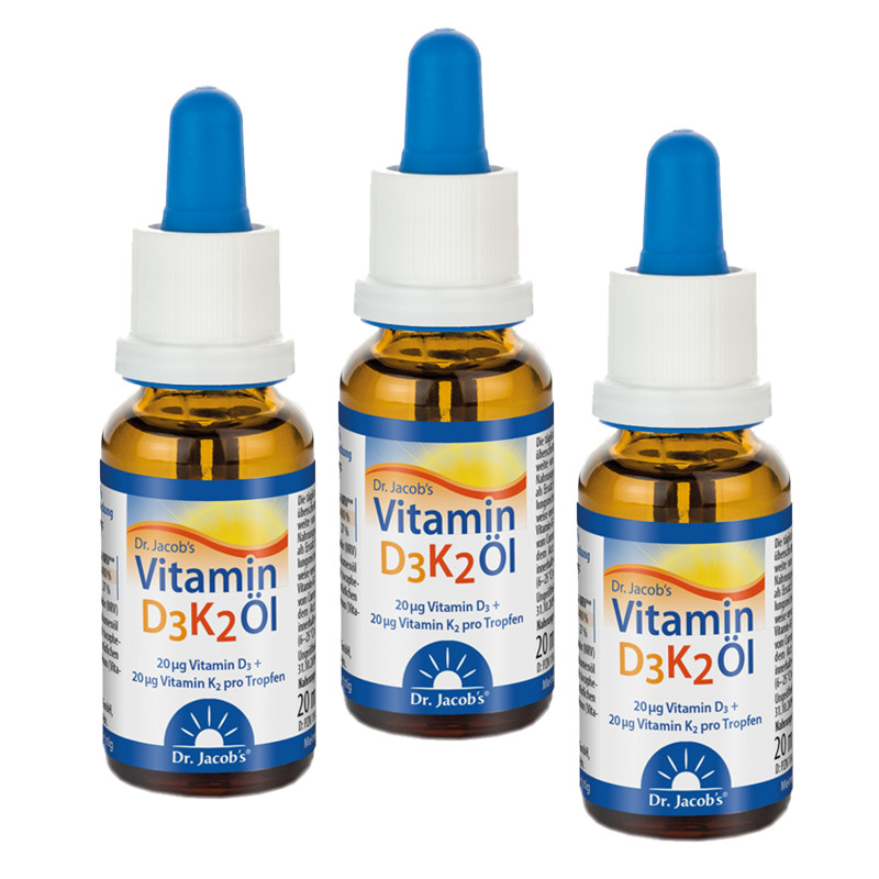 Image of Dr. Jacobs Vitamin D3K2 Öl 3x 20 ml