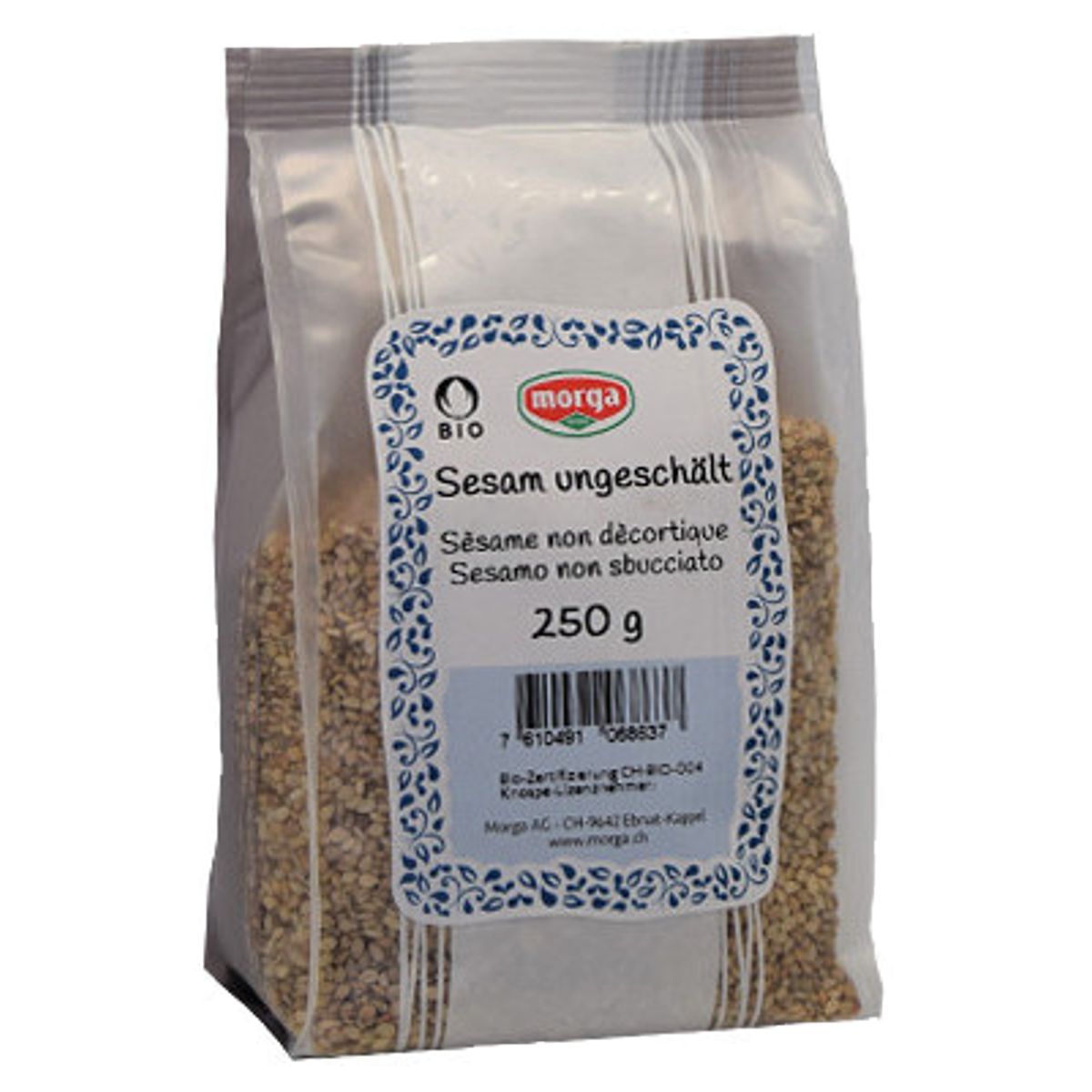 Morga Sesam ungeschält Knospe Beutel 250 g Morga Sesam ungeschält Knospe Beutel 250 g