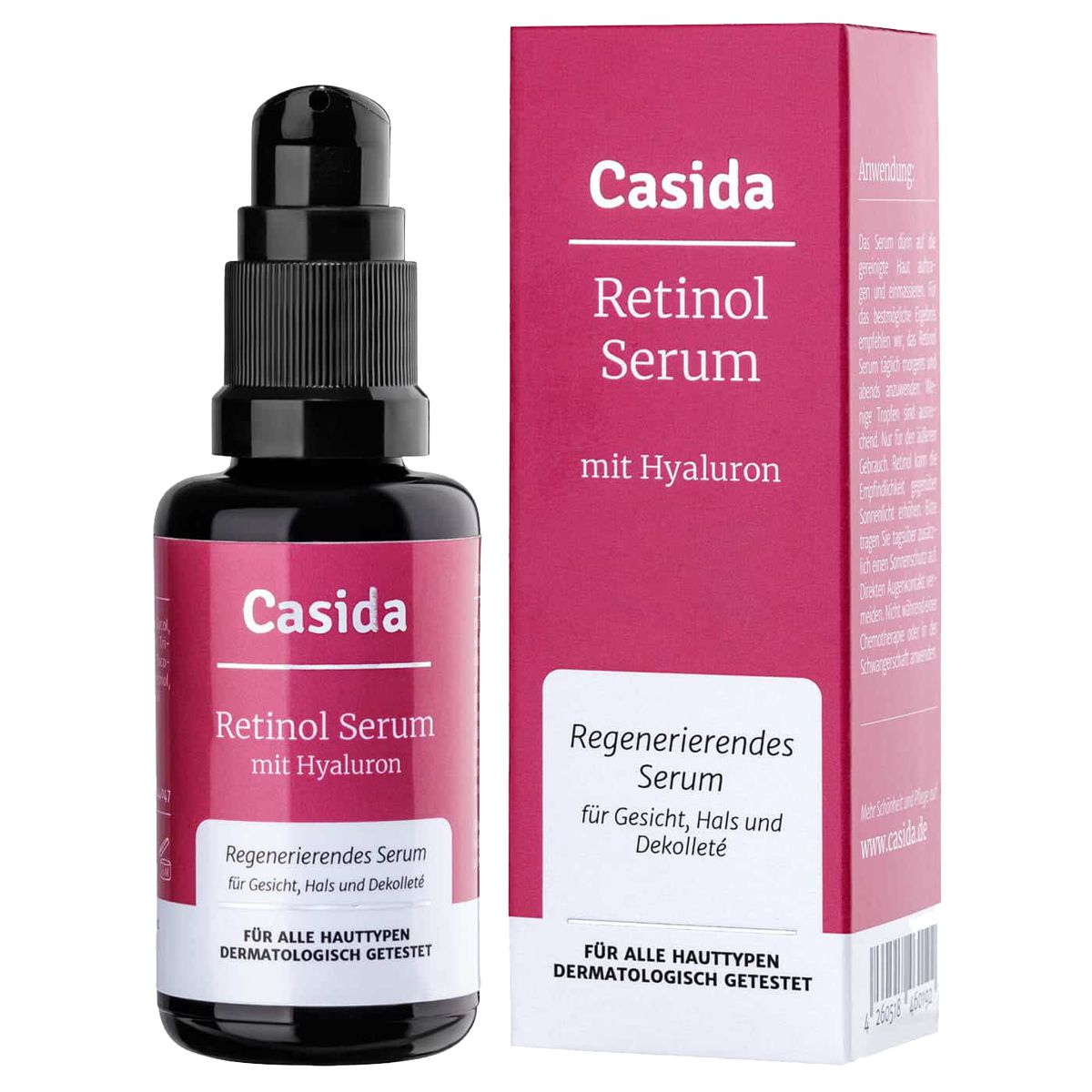 Casida Retinol Serum mit Hyaluron Dispenser 30 ml