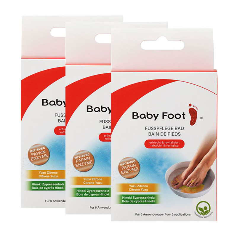 Baby Foot Fusspflege Bad 3x 6 Stück Baby Foot Fusspflege Bad 3x 6 Stück