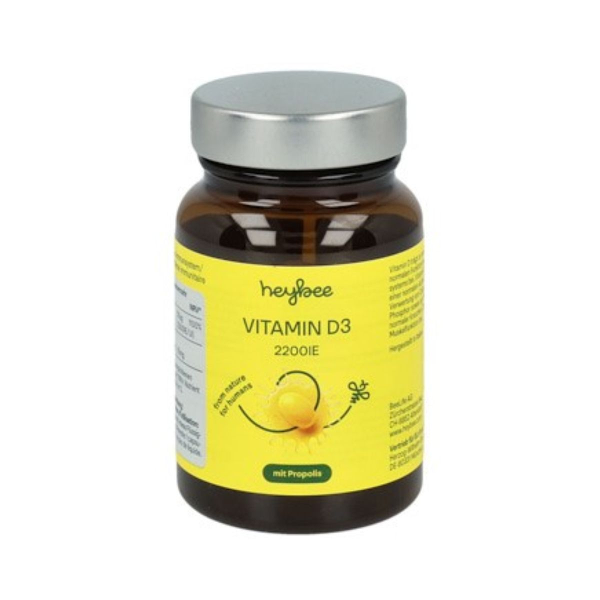 Heybee Vitamin D3 2200 IE + Propolis Kapseln 60 Stück 