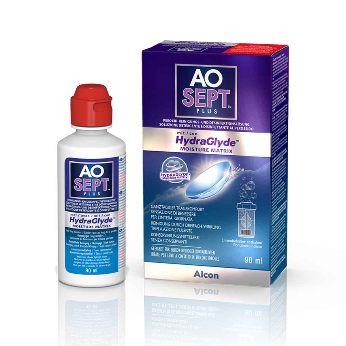 Aosept Plus liquide avec HydraGlyde 90 ml