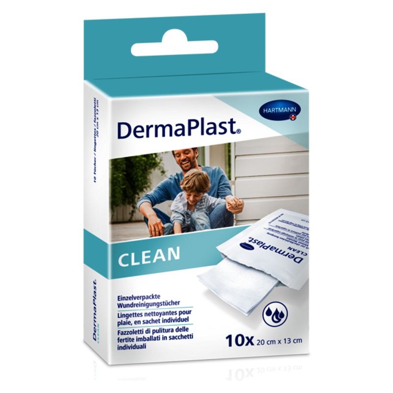 DERMAPLAST Clean Wundreinigungstücher 10 Stück DERMAPLAST Clean Wundreinigungstücher 10 Stück