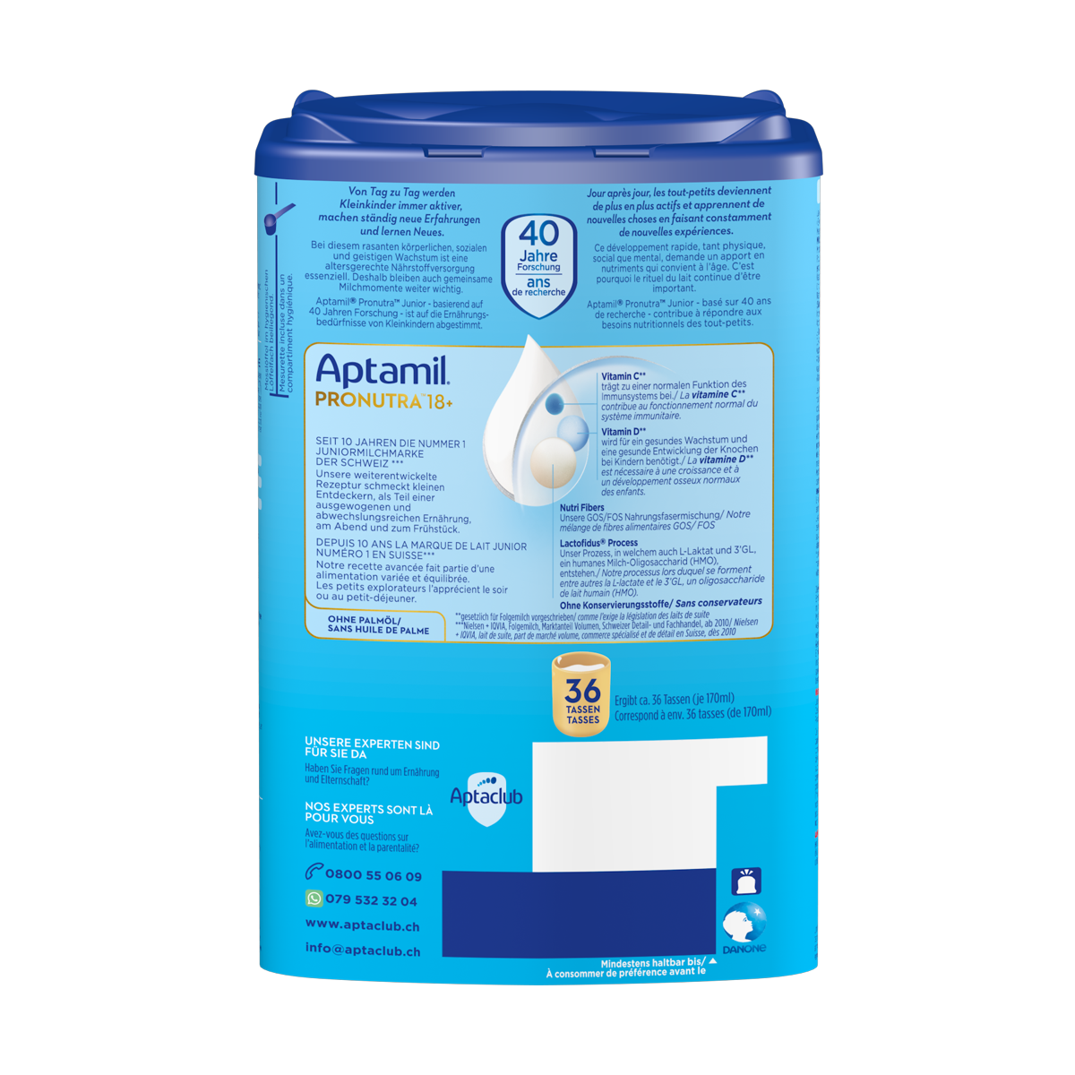 APTAMIL Pronatura Junior 18+ Vanille 800 g APTAMIL Pronatura Junior 18+ Vanille 800 g