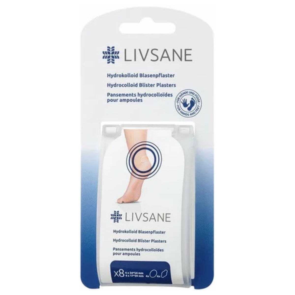 Livsane Blasenpflaster hydrokolloid 8 Stück