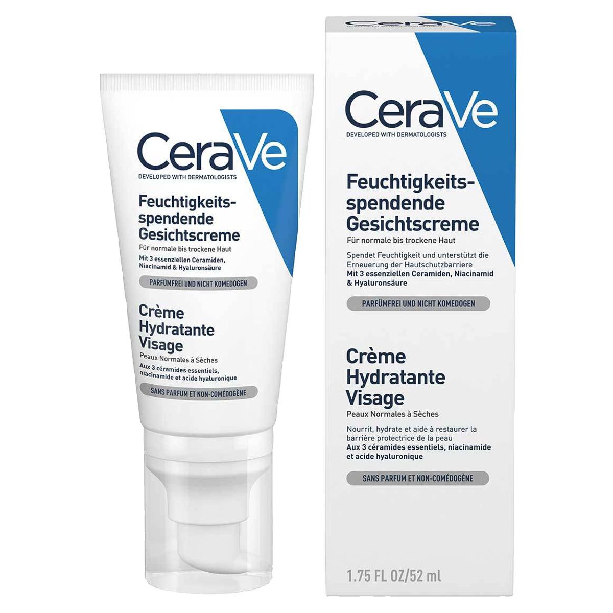 CeraVe Feuchtigkeitsspendende Gesichtscreme Dispenser 52 ml CeraVe Feuchtigkeitsspendende Gesichtscreme Dispenser 52 ml