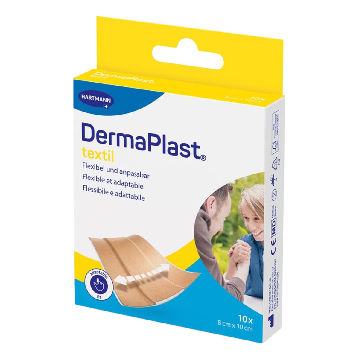 Image of Dermaplast Textil Schnellverband 8 x 10 cm 10 Stück