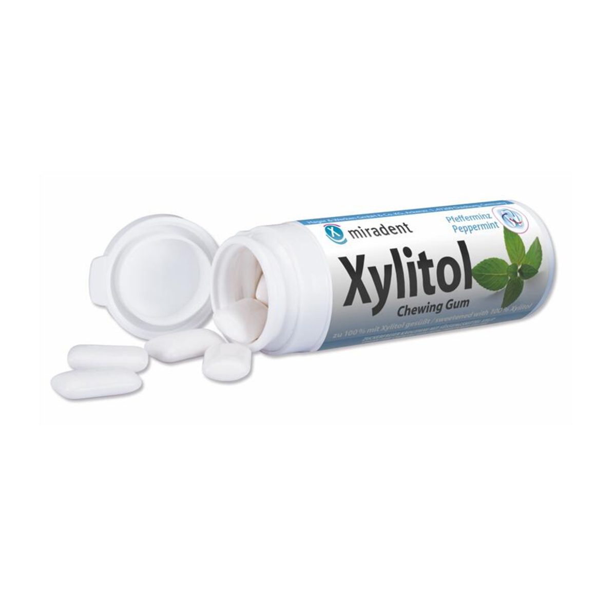 MIRADENT Xylitol Kaugummi Pfefferminze Dose 30 Stück MIRADENT Xylitol Kaugummi Pfefferminze Dose 30 Stück