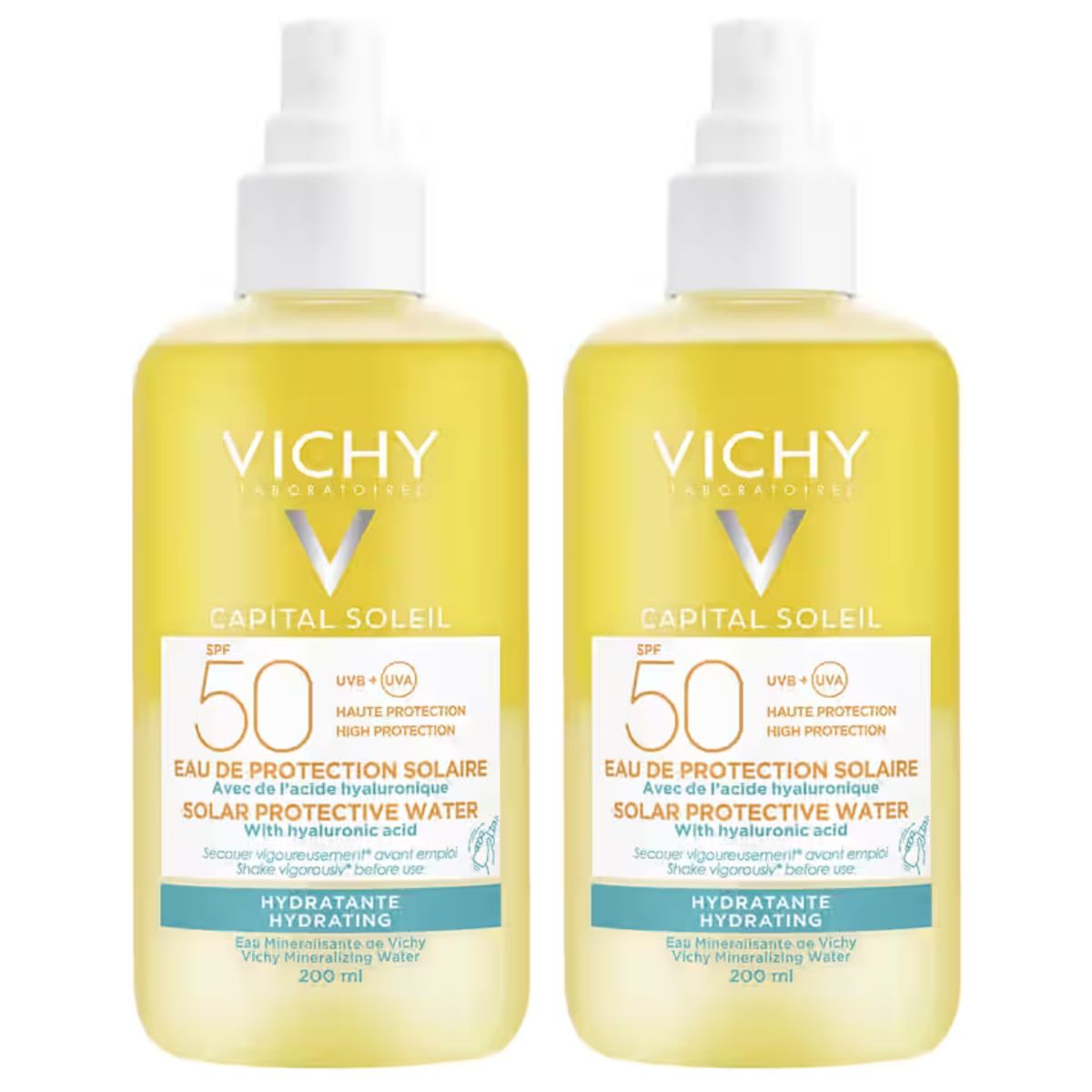 VICHY Capital Soleil Frisches Sonnenspray Feuchtigkeitsspendend LSF50 2x 200 ml