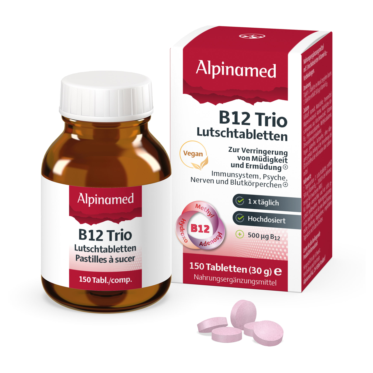 Alpinamed B12 Trio Lutschabletten 150 Stk. Alpinamed B12 Trio Lutschabletten 150 Stk.