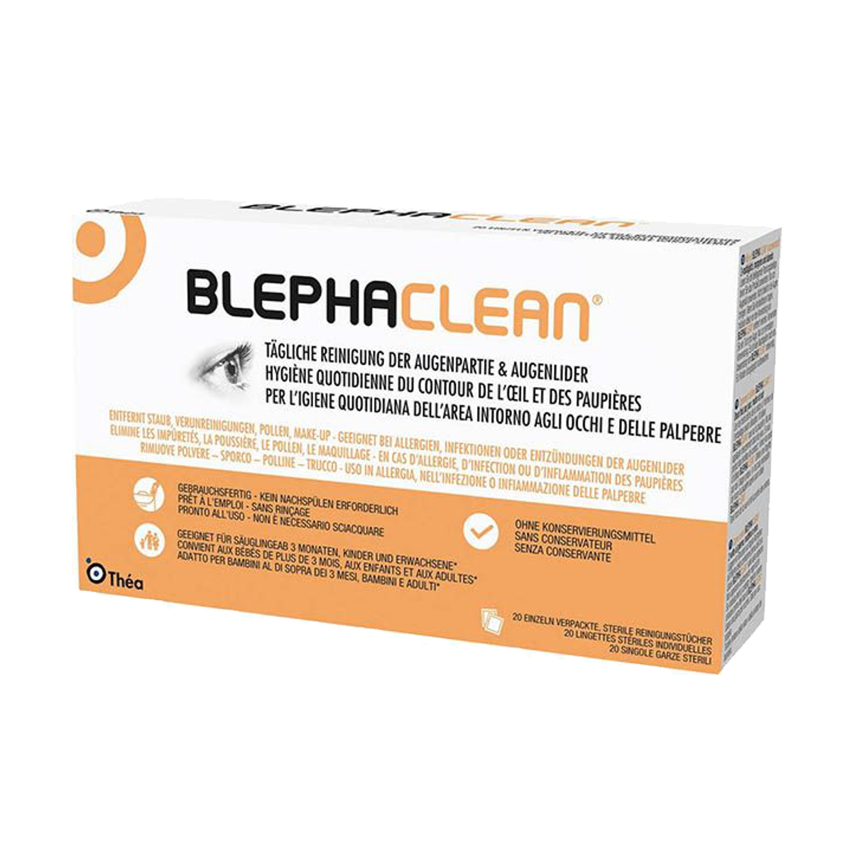 Blephaclean Reinigungstücher steril einzeln Verpackt 20 Stück Blephaclean Reinigungstücher steril einzeln Verpackt 20 Stück