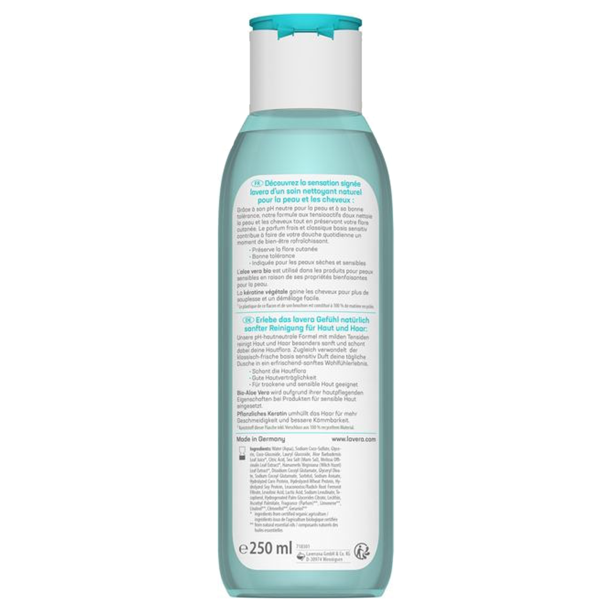 Lavera Pflegedusche Basis Sensitiv 2in1 Flasche 250 ml