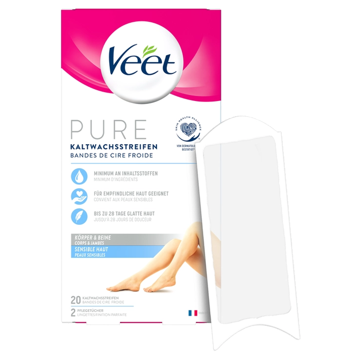 Veet Kaltwachsstreifen Beine und Körper sensible Haut 10x 2 Stück Veet Kaltwachsstreifen Beine und Körper sensible Haut 10x 2 Stück