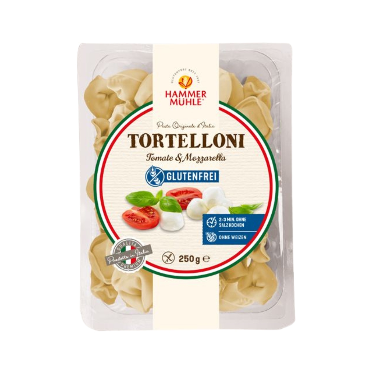 Hammermühle Tortelloni Tomate & Käse glutenfrei 250 g Hammermühle Tortelloni Tomate & Käse glutenfrei 250 g