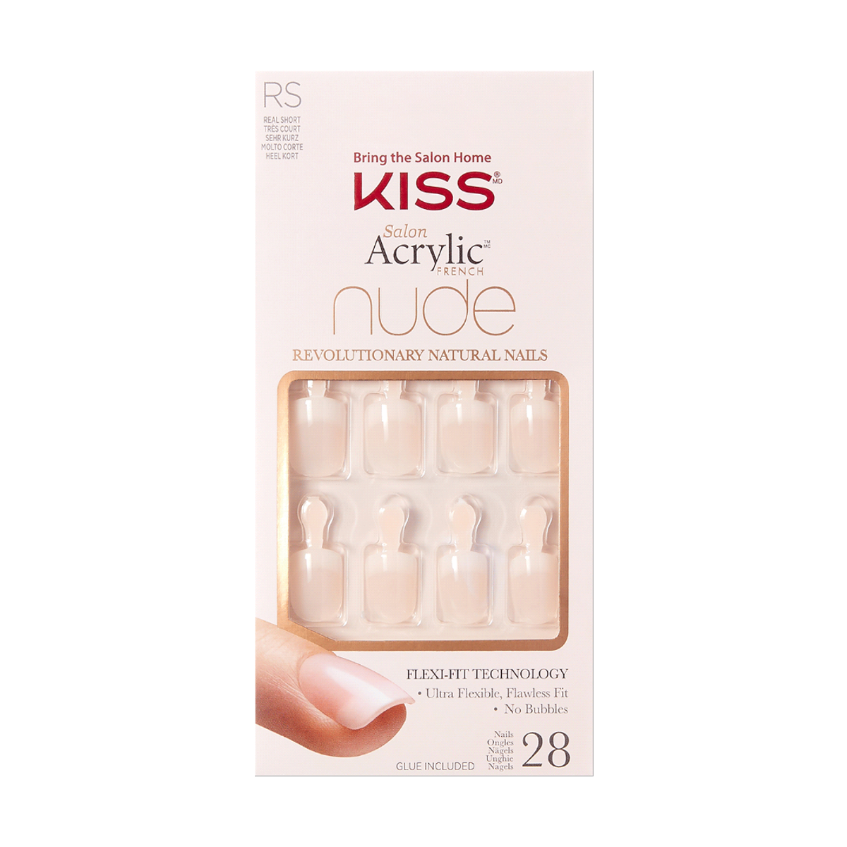 Kiss Salon Acrylic Nude Nails Breathtaking