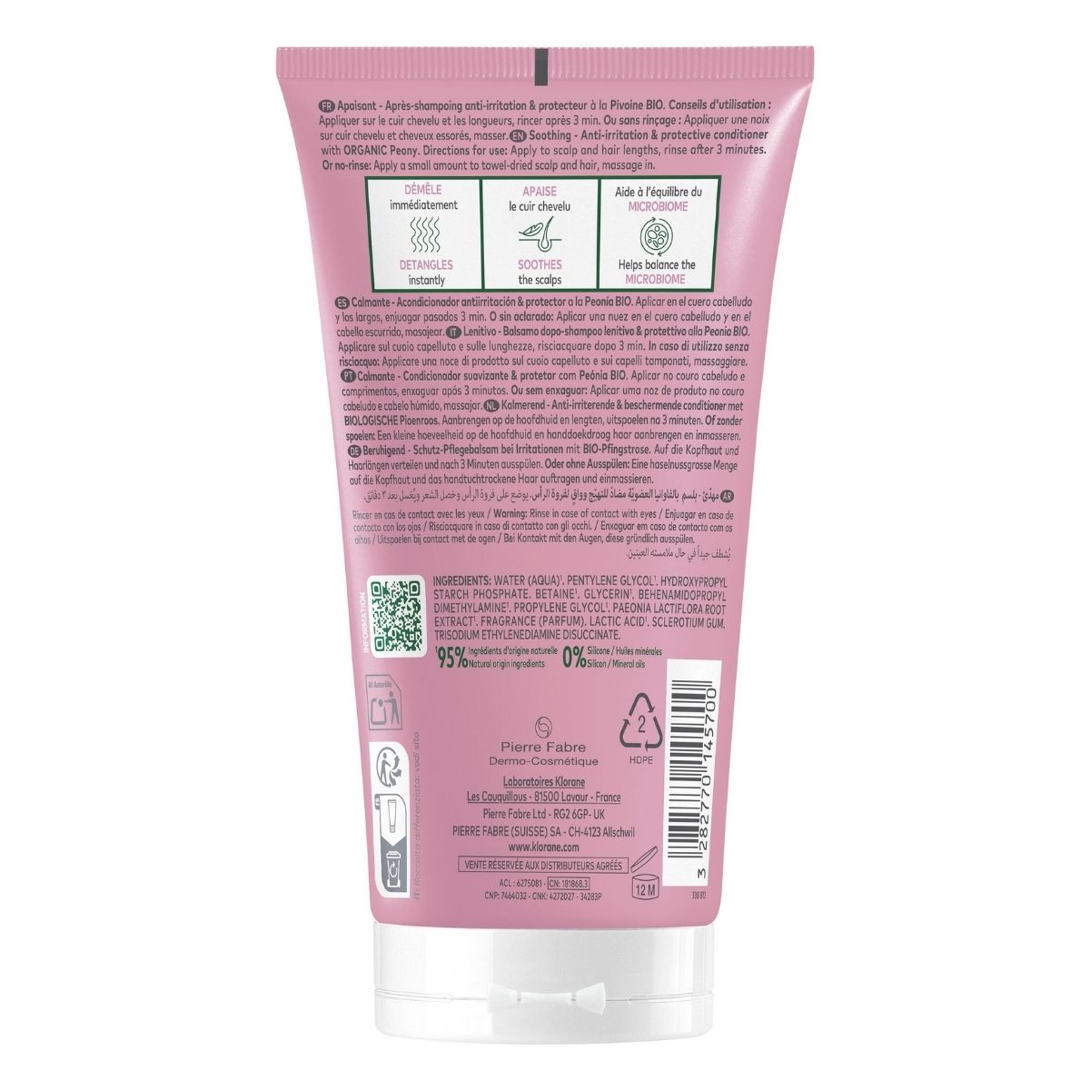 Klorane Pfingstrose Bio Pflegebalsam 150 ml