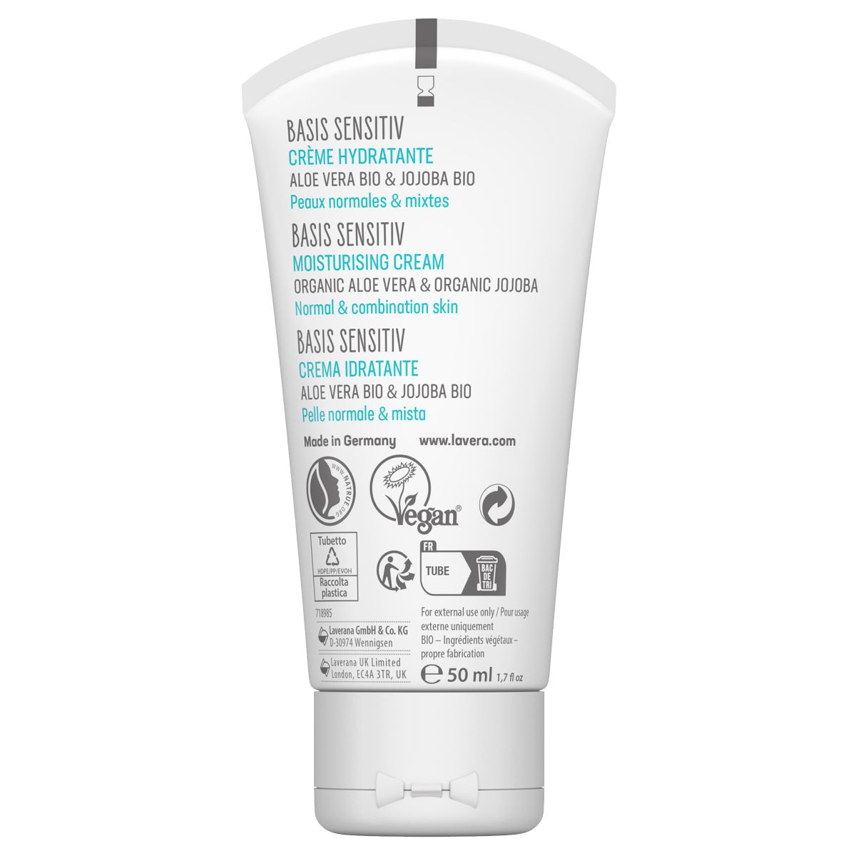 Lavera Feuchtigkeitscreme basis sensitiv 50 ml