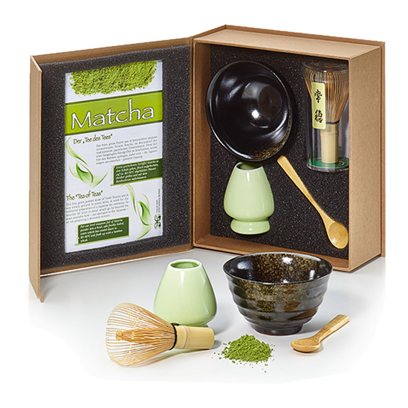 Matcha Set 82476 Danny Keramik- 4 teilig Schale, Löffel, Matchabesen und -Halter Matcha Set 82476 Danny Keramik- 4 teilig Schale, Löffel, Matchabesen und -Halter