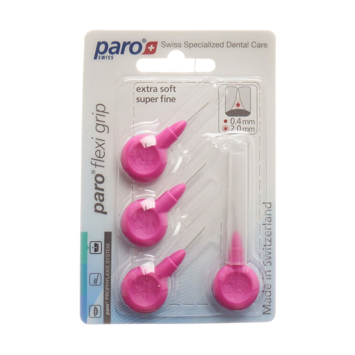 Paro Flexi Grip 2mm superfine pink zylinder 4 Stück Paro Flexi Grip 2mm superfine pink zylinder 4 Stück