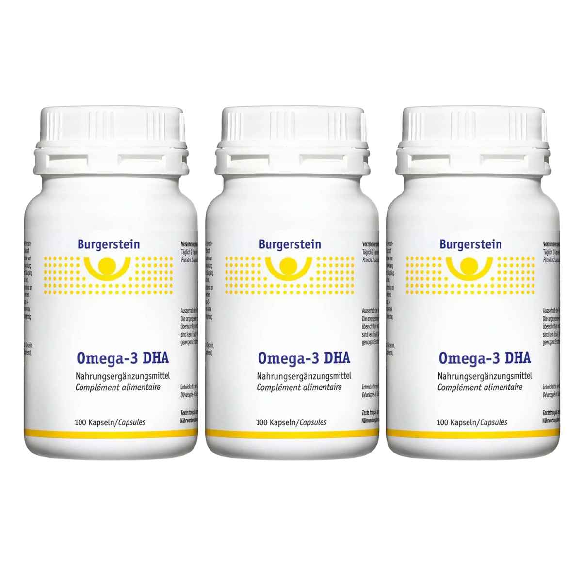 Burgerstein Oméga 3 DHA gélules 3x 100 pièces Burgerstein Oméga 3 DHA gélules 3x 100 pièces