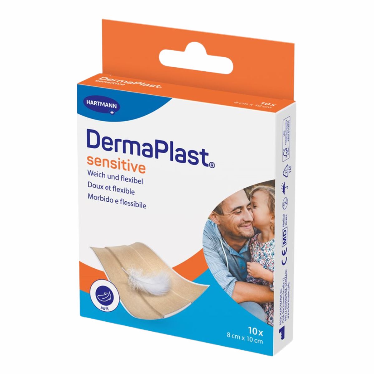 Dermaplast Sensitive Schnellverband 8 x 10 cm 10 Stück