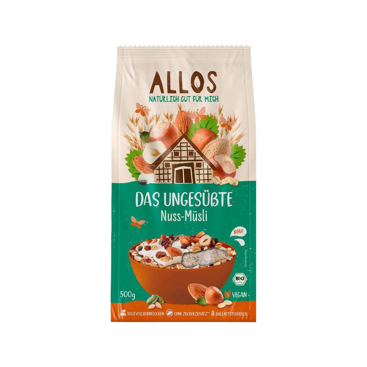 ALLOS Das ungesüsste Nuss-Müsli 500 g