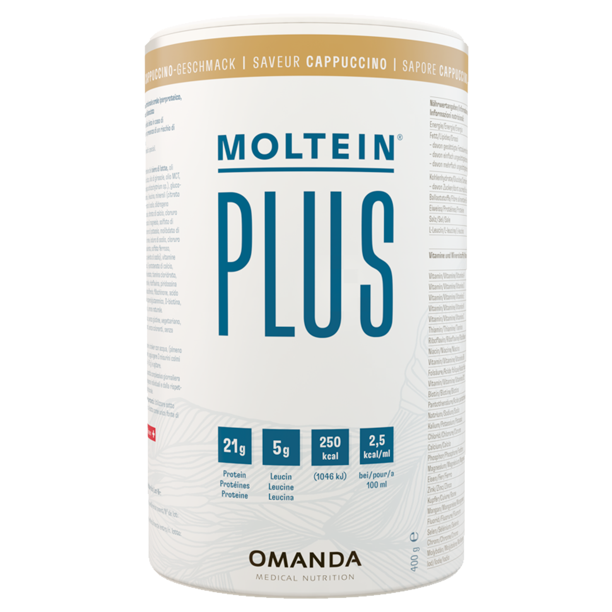 Moltein Plus 2.5 Cappuccino Dose 400 g