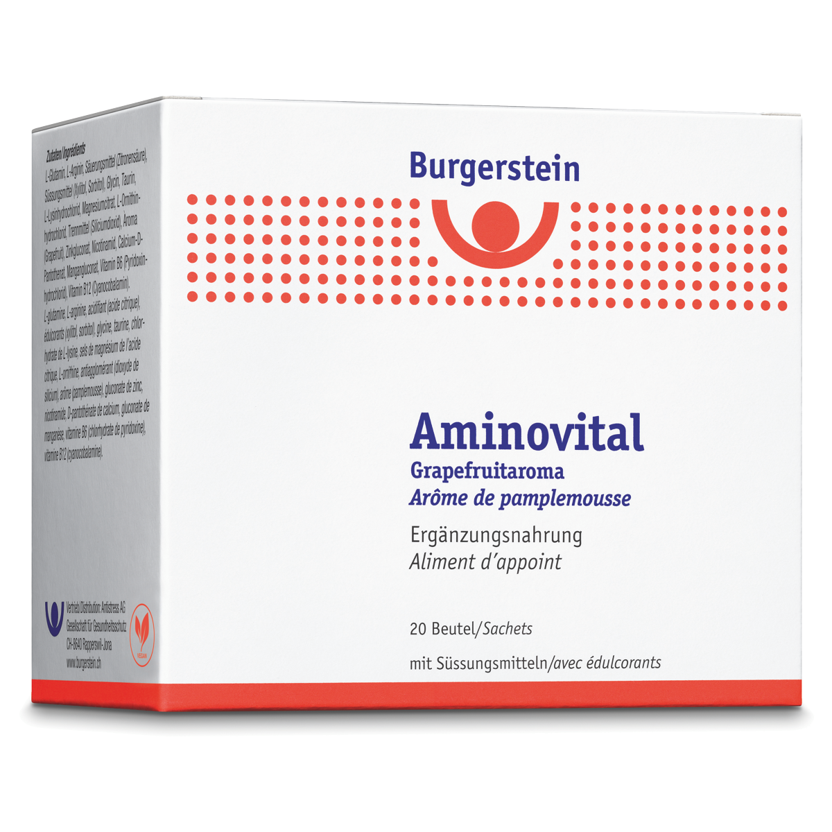 Burgerstein Aminovital Pulver Grapefruitaroma 20 Beutel Burgerstein Aminovital Pulver Grapefruitaroma 20 Beutel