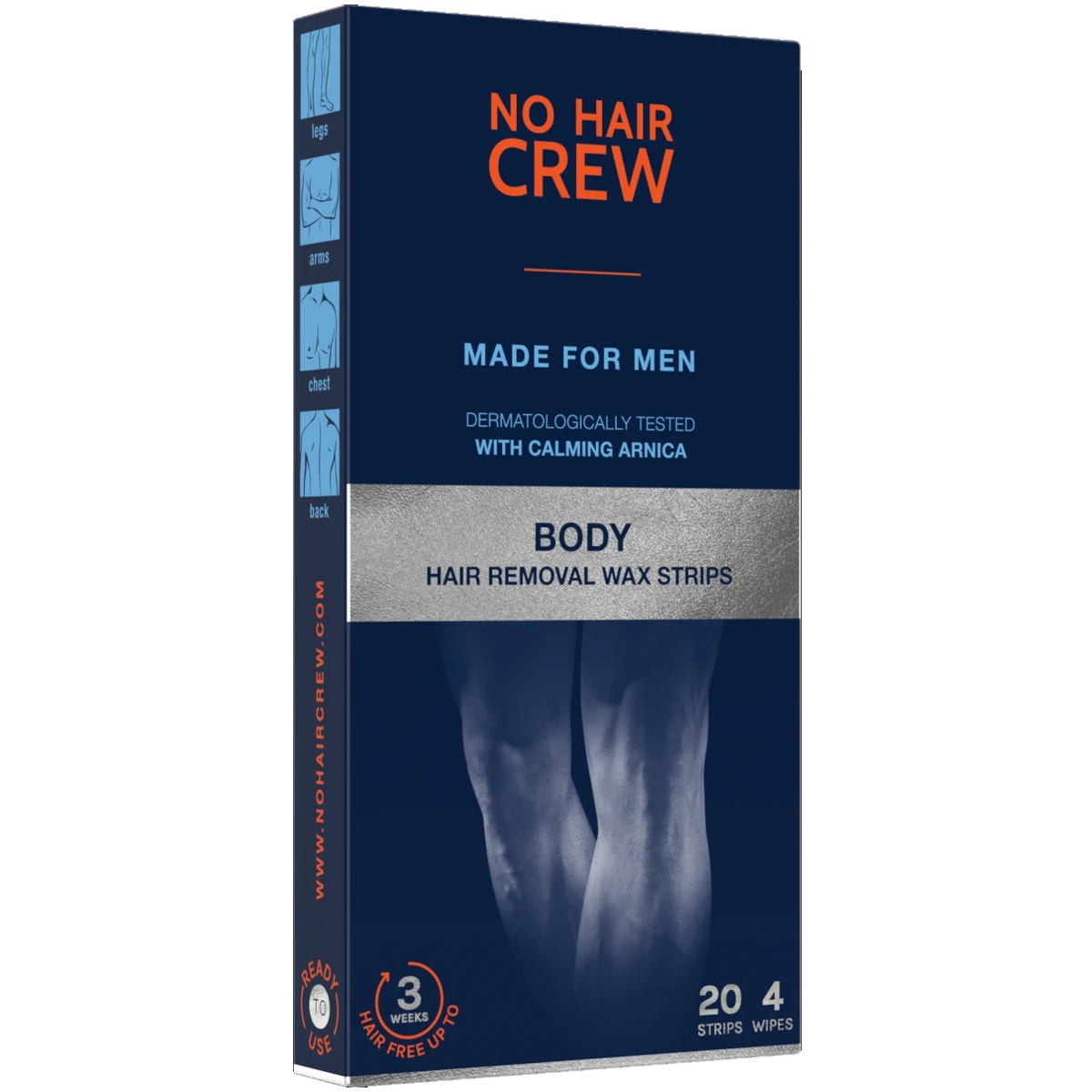 NO HAIR CREW Kaltwachsstreifen Männer 20 Stück NO HAIR CREW Kaltwachsstreifen Männer 20 Stück
