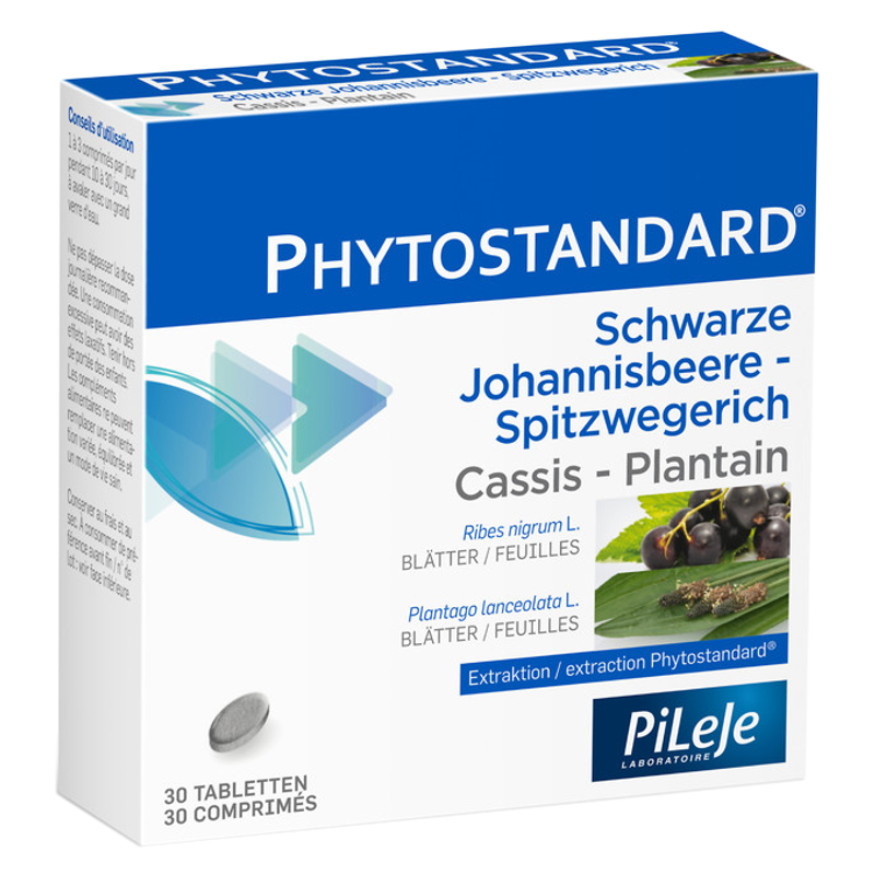 Phytostandard Schwarze Johannisbeere-Spitzwegerich Tabletten 30 Stück Phytostandard Schwarze Johannisbeere-Spitzwegerich Tabletten 30 Stück
