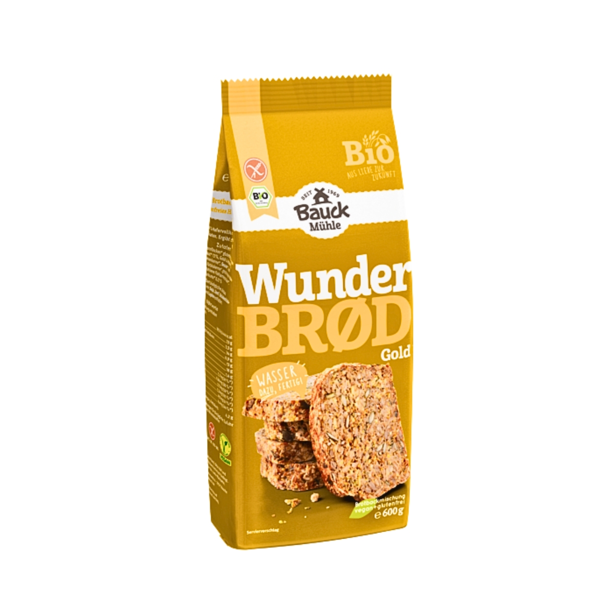 BAUCKHOF Wunderbrot Gold mit Kurkuma glutenfrei 600 g BAUCKHOF Wunderbrot Gold mit Kurkuma glutenfrei 600 g