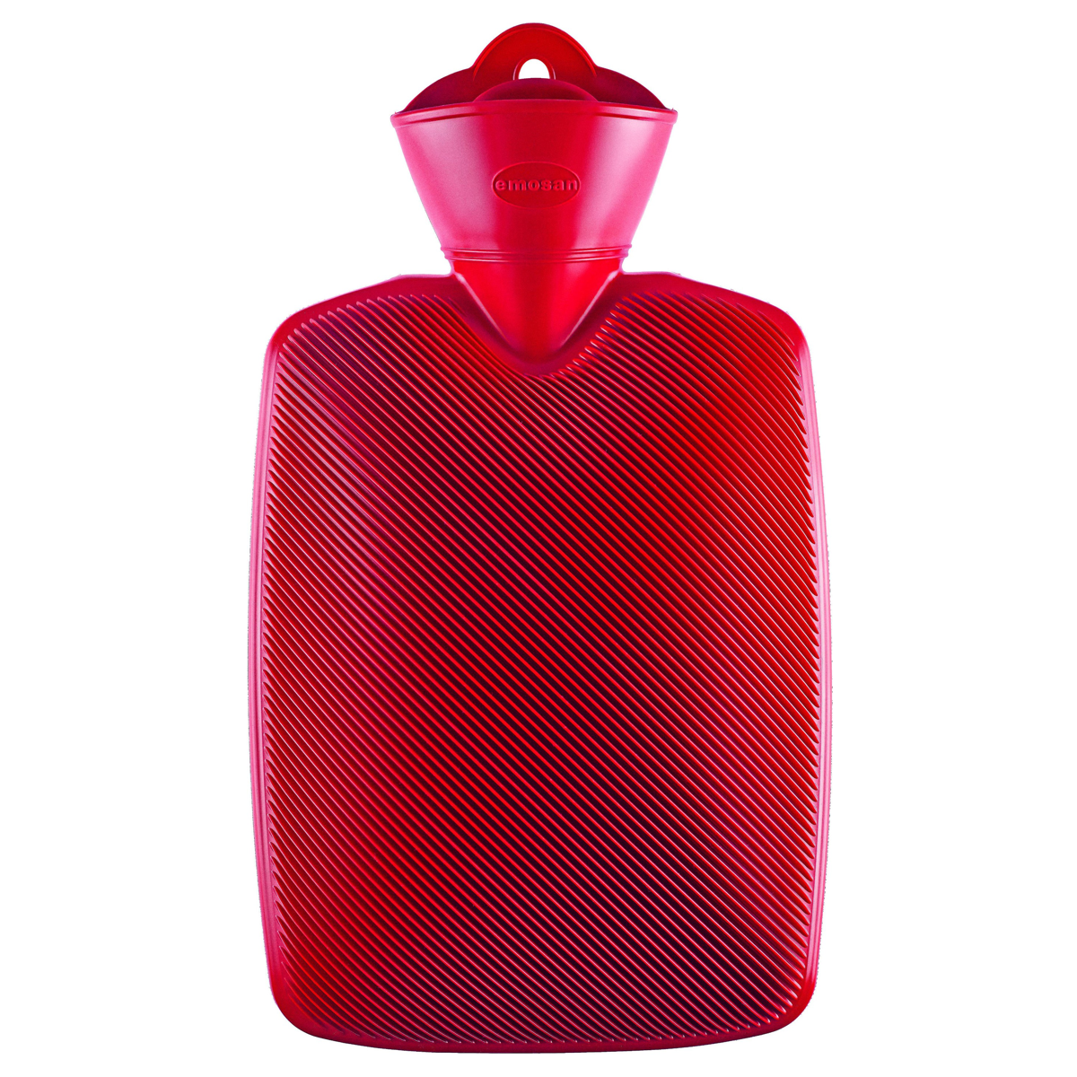 Emosan Wärmflasche Halblamelle rot 1.8 Liter