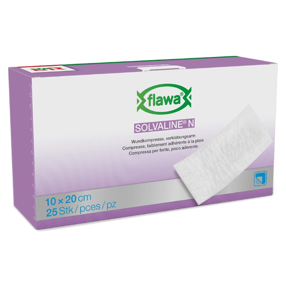 Flawa Solvaline N Kompressen 10x20 cm steril 25 Stück