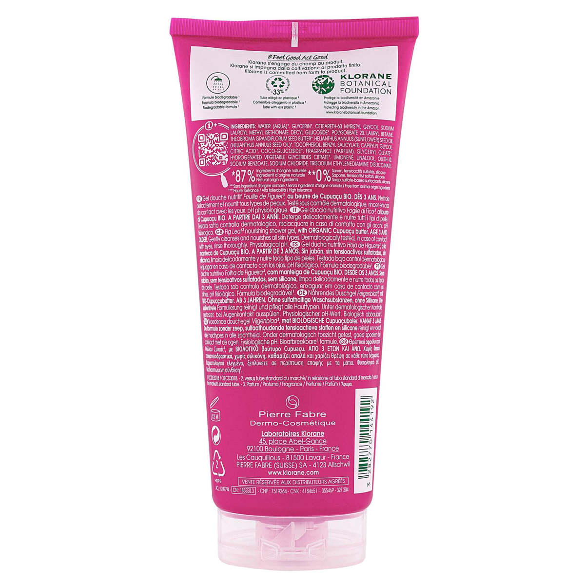 Klorane Duschgel Feigenblatt 200 ml Klorane Duschgel Feigenblatt 200 ml