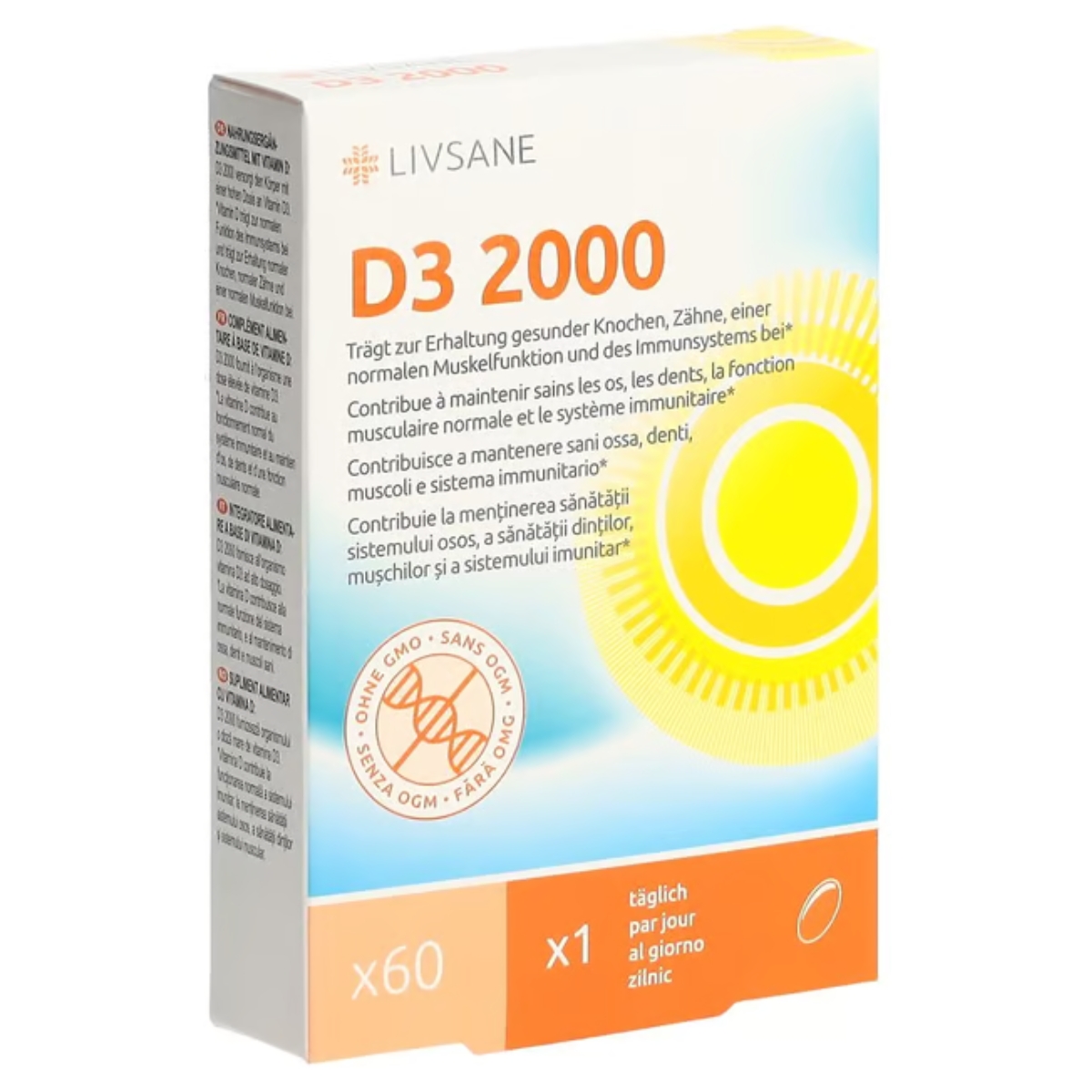 Livsane Vitamin D3 2000 Weichkapseln 30 Stück