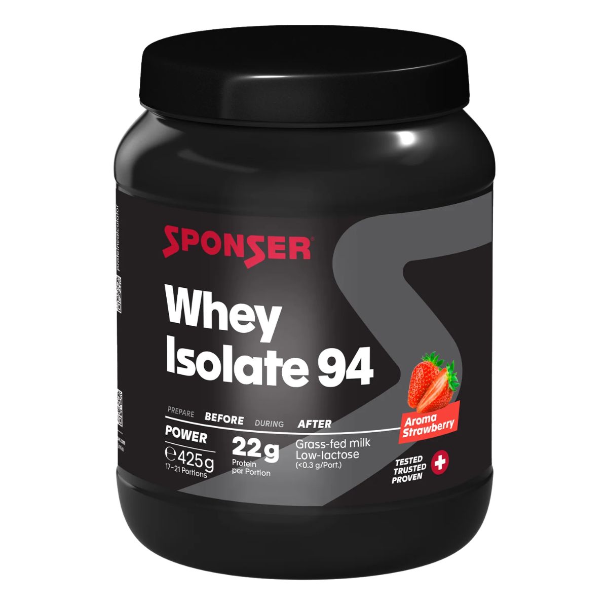 Sponser Whey Isolate 94 Pulver Erdbeere 425 g