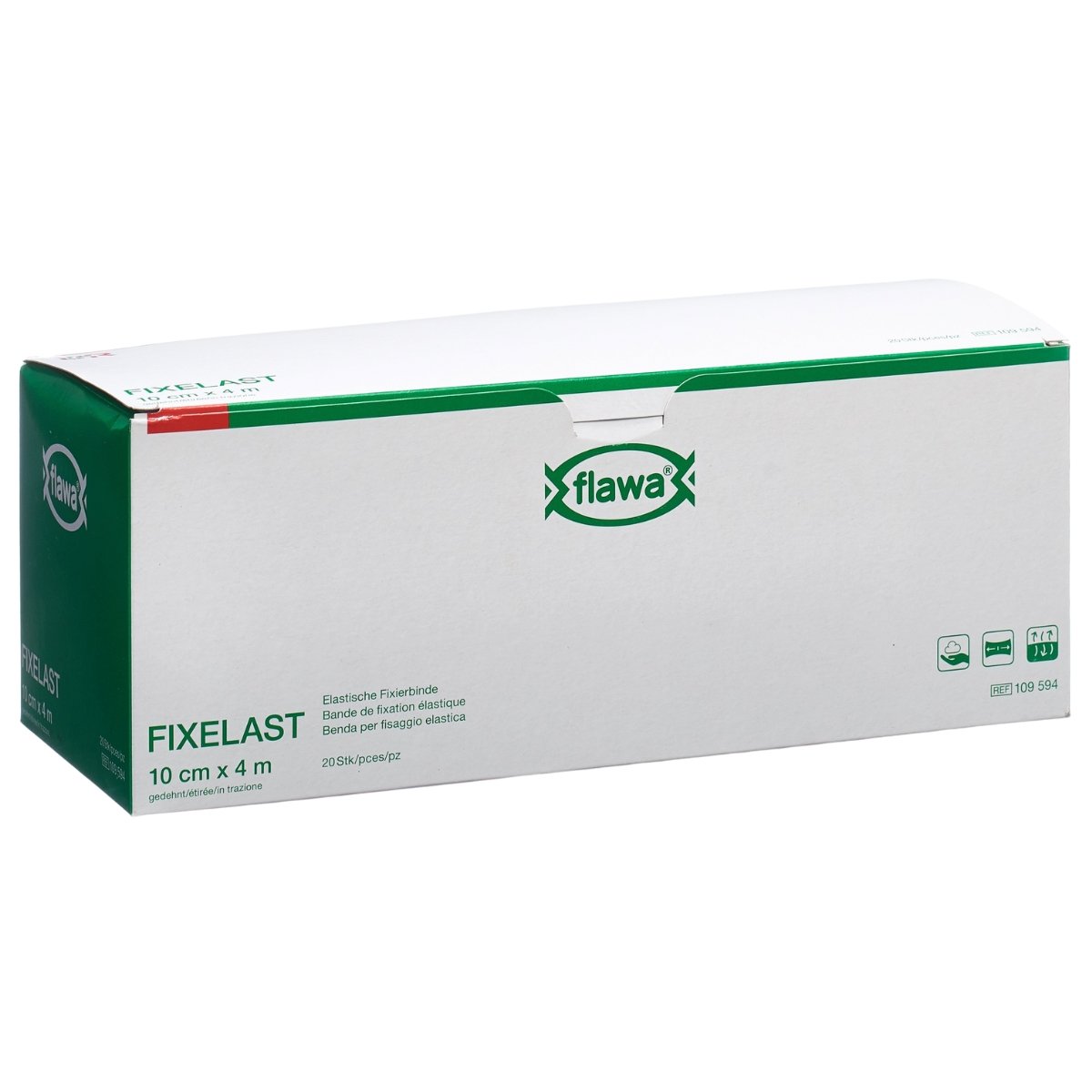 Flawa Fixelast Fixierbinde 10cm x 4m Cellux 20 Stück