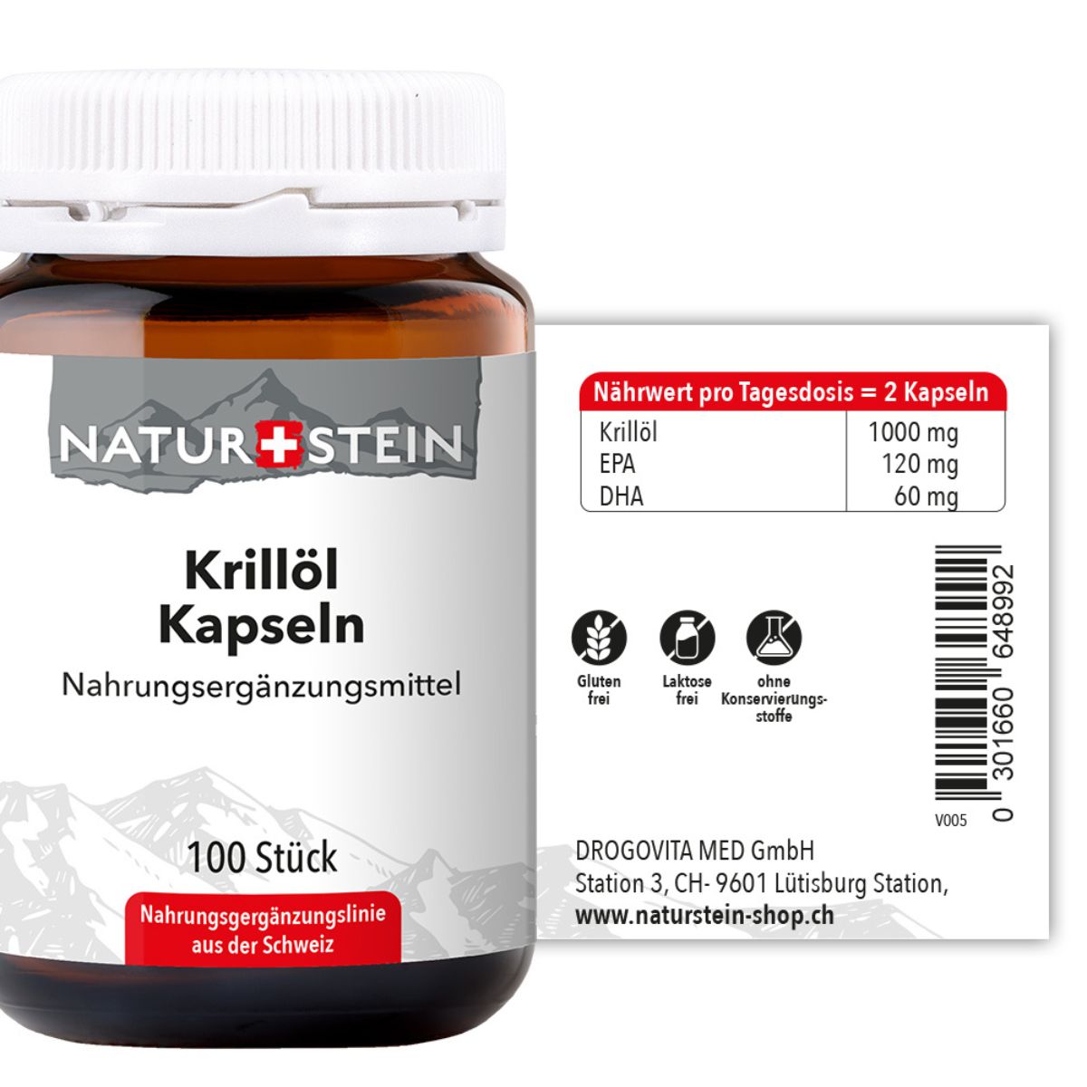 Naturstein Krillöl Kapseln 100 Stück Naturstein Krillöl Kapseln 100 Stück