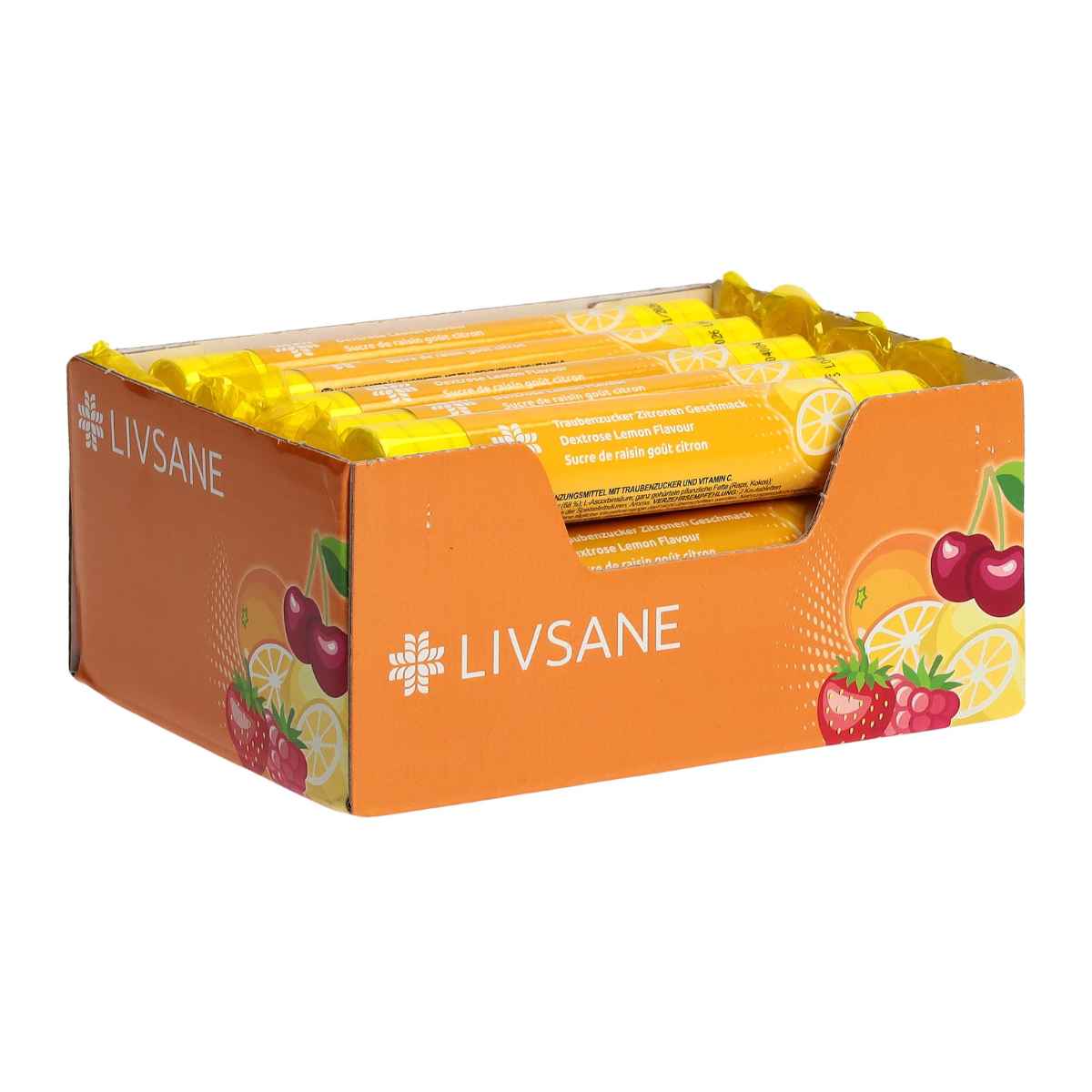 LIVSANE Display Traubenzucker Zitrone 15x17 Stück