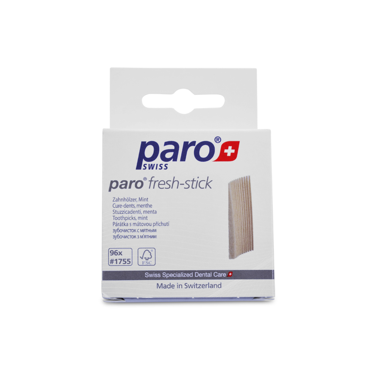 Paro Fresh Sticks Zahnholz mittel Mint 96 Stück