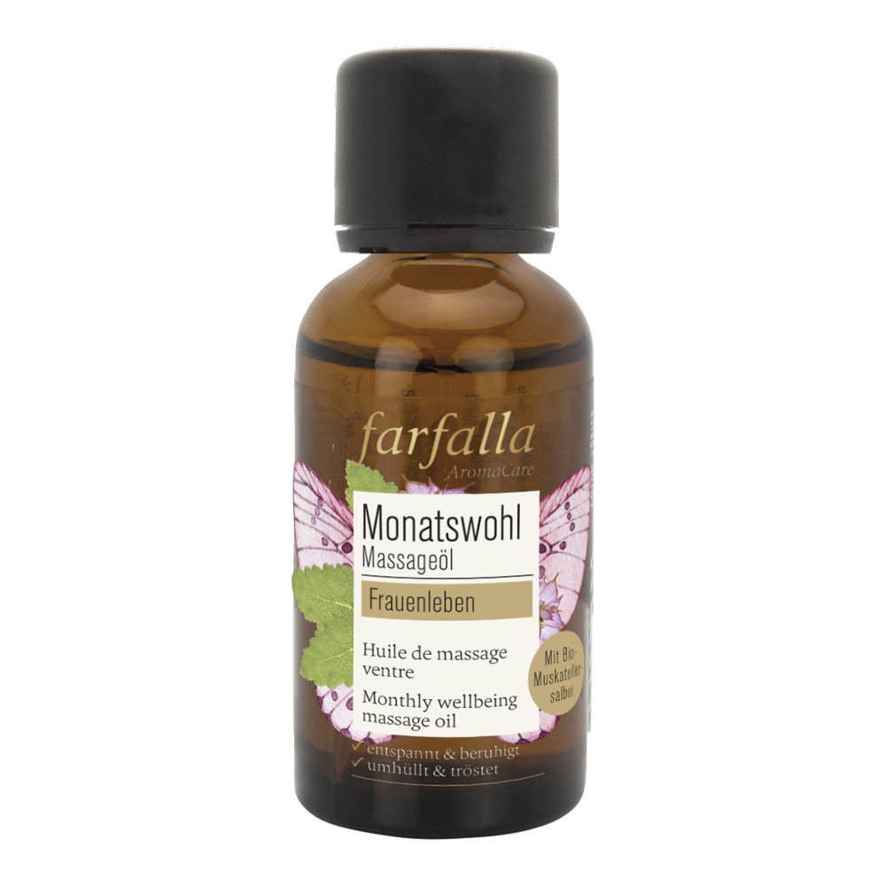 FARFALLA Frauenleben Monatswohl Massageöl Muskateller 30 ml FARFALLA Frauenleben Monatswohl Massageöl Muskateller 30 ml